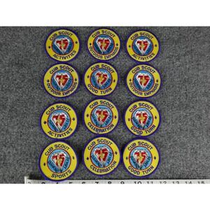12 Vintage Cub Scout Diamond Jubilee Embroidered Patches Lot